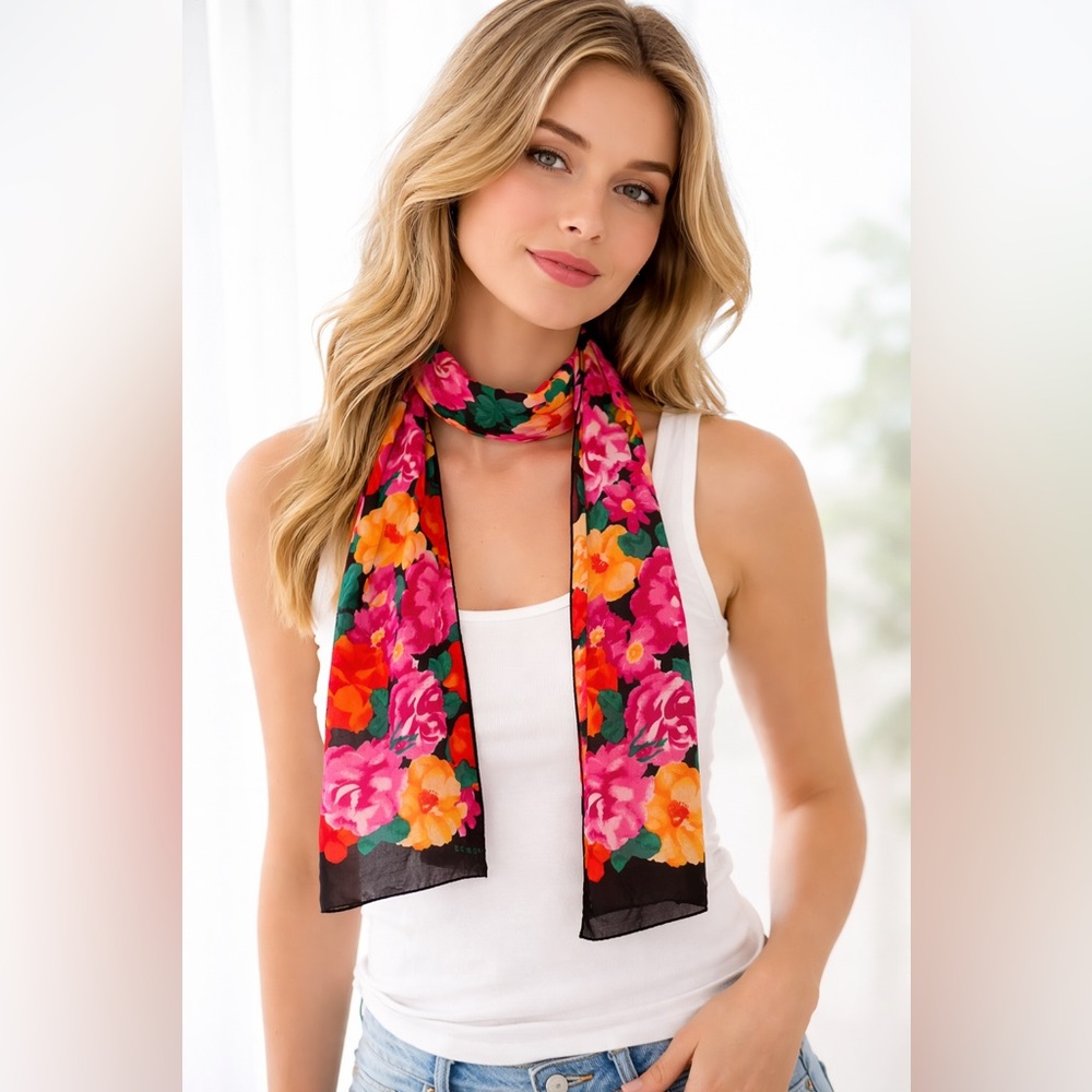 Echo Silk Floral Scarf